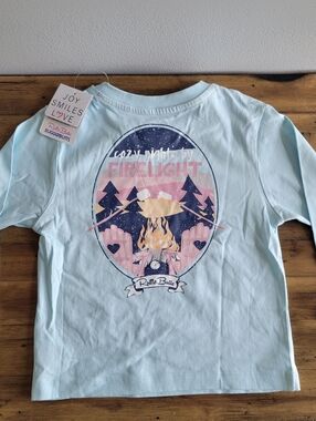 NWT RuffleButts Firelight Campfire Toddler Girls 2T/3T Signature Long Sleeve Tee